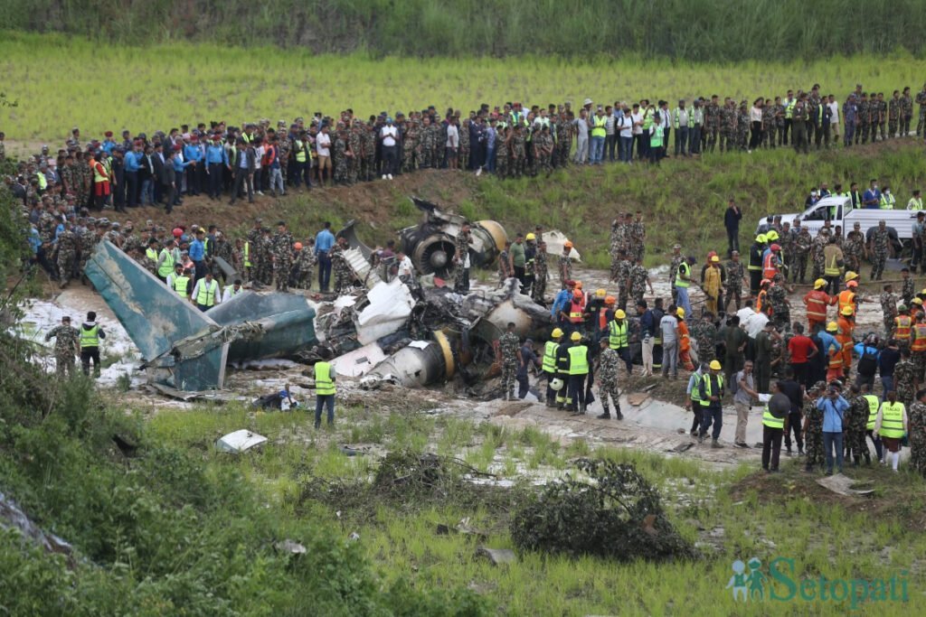 Saurya Airlines plane with 19 onboard crashes while taking off from TIA