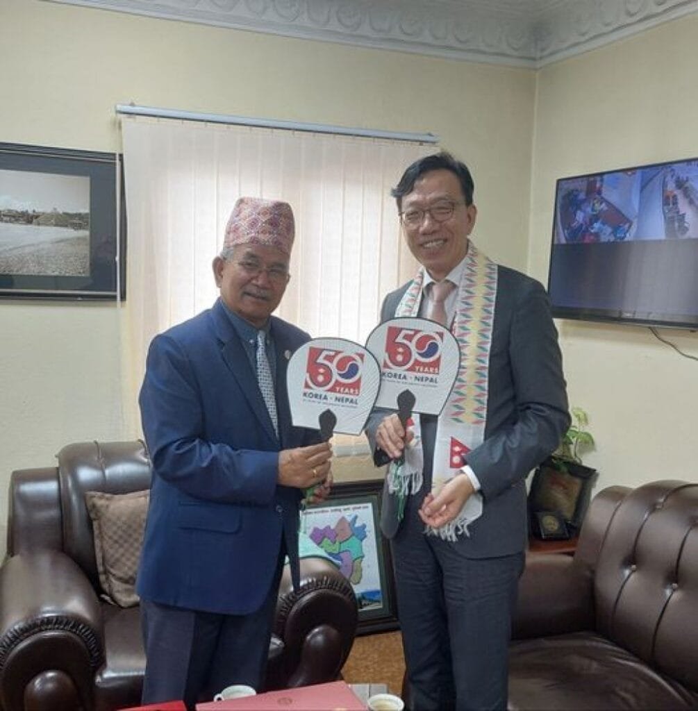 Ambassador Park Meets with Mayor Chiri Babu Maharjan of Lalitpur