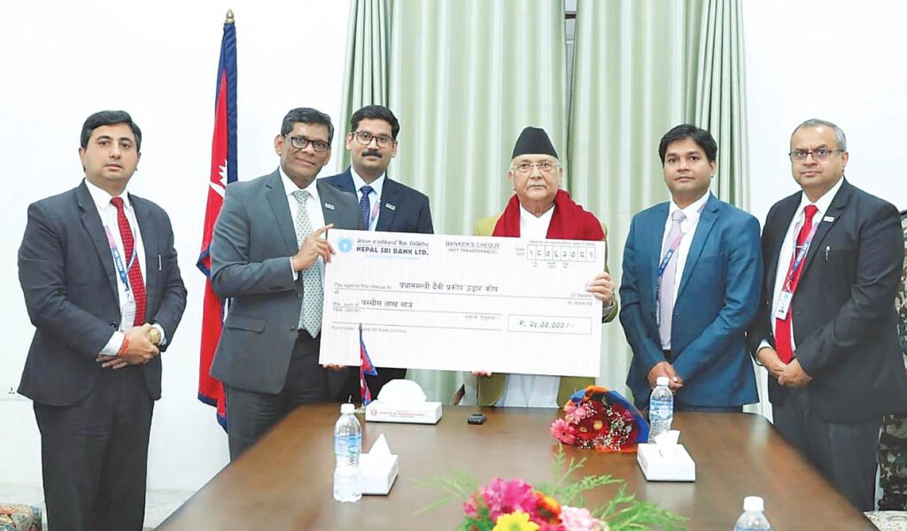 Nepal SBI Bank contributes Rs2.5 to PM Disaster Relief Fund