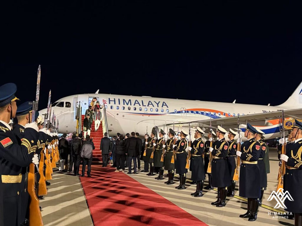 Prime Minister Oli flies by Himalaya Airlines to Beijing